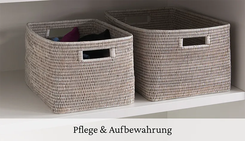 Pflege u Aufbewahrung Rattan Schrankkoerbe